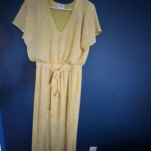 Sienna Sky Yellow Floral Maxi Dress